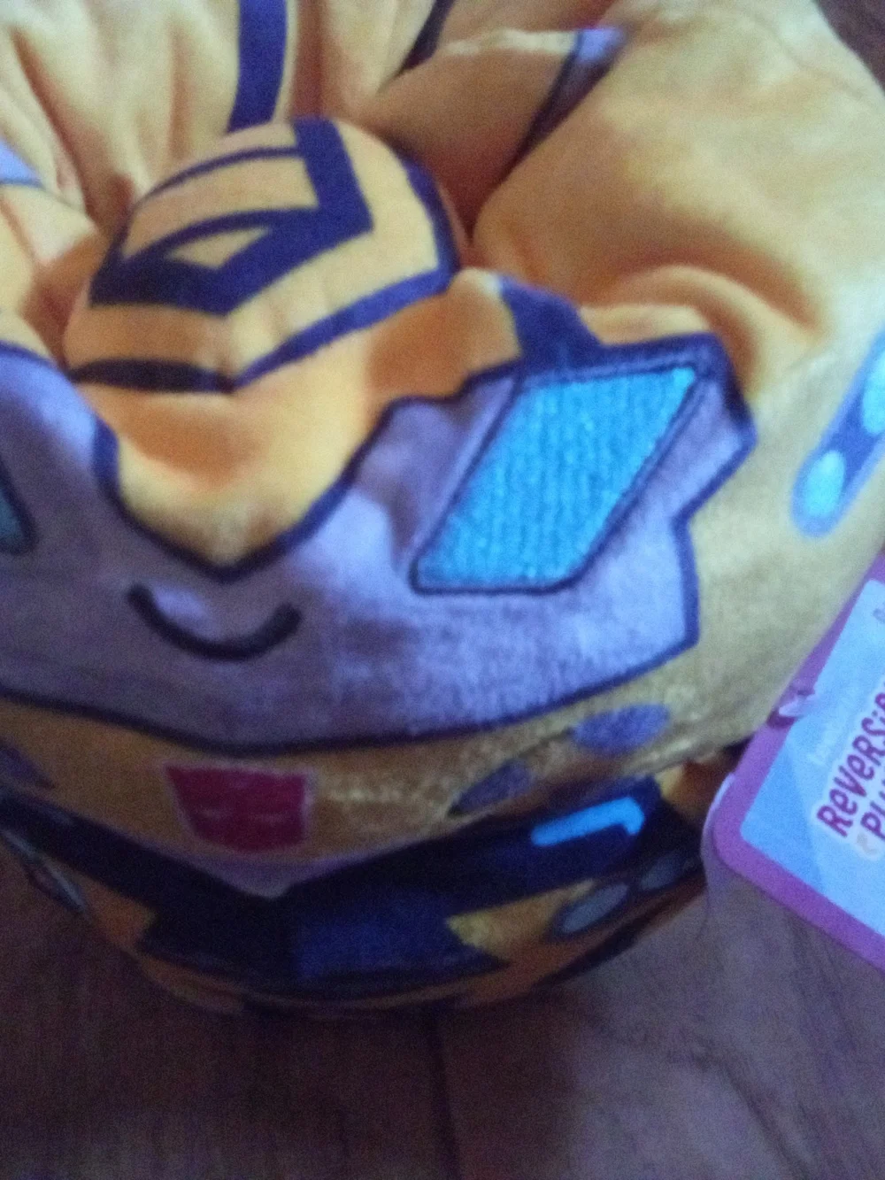 Yellow Character Plush Pillow with Cute Face